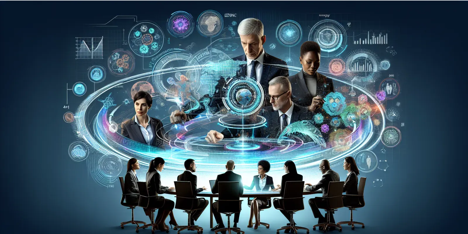 Illustration of integration of technology in executive search strategy for 2024