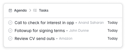 Tasks & Daily Agenda